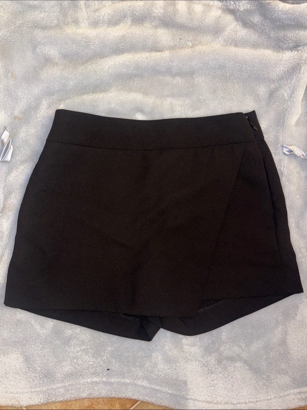 J. Crew Black Wrap-Front Skort